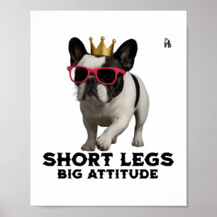 Poster Amoureux de chiens Bouledogues Français