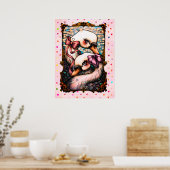 Poster Amoureux de cygnes (Cuisine)