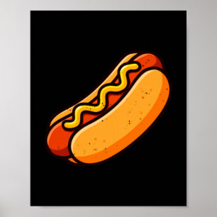 Poster Amoureux de hot-dog bun pocket saucisse de Francfo
