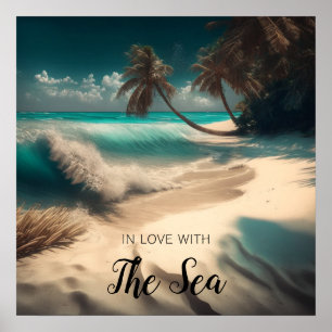 Poster Amoureux de la mer Art tropical