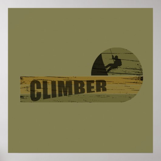 Poster amoureux de l'escalade grimpeur (Devant)