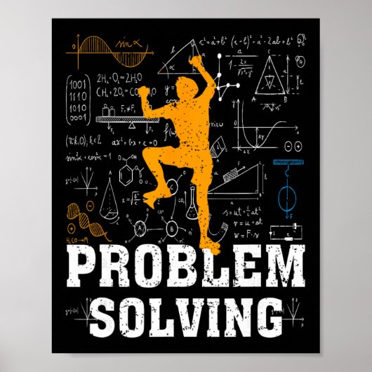 Poster Amoureux de l'escalade mathématique de résolution (Devant)