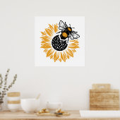 Poster amoureux de l'insecte des abeilles (Cuisine)