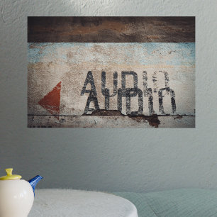 Poster Amoureux de musique audiophile au style loft urbai