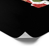 Poster Amoureux de Noël de tortue drôle (Coin)