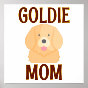 Poster Amoureux de Papa Maman Chien Rétriéver Golden Retr