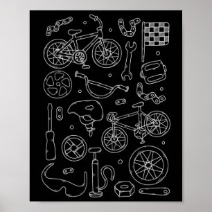 Poster Amoureux de vélo VTT vélo de descente en VTT