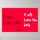 Poster amoureux de vie (Devant)