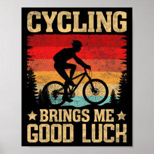 Poster Amoureux de VTT Vélo de route Cycliste En