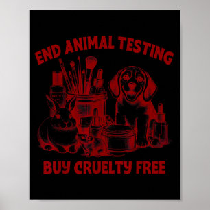 Poster Amoureux des animaux droit des animaux cosmétique