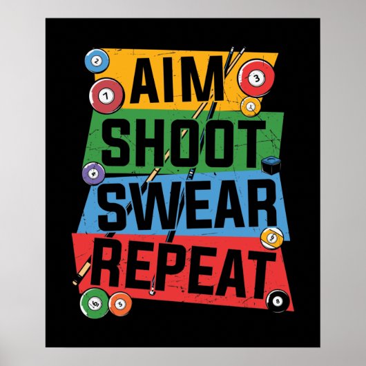 Poster amoureux des billards (Devant)