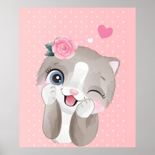 Poster Amoureux des chats Cute Little Kittens