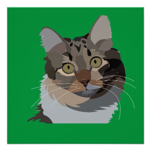 Poster Amoureux des chats de l'illustration d'animal de c