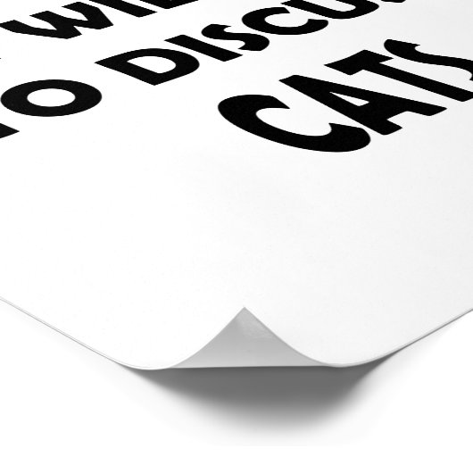 Poster Amoureux des chats Introvert - Drôle Design (Coin)