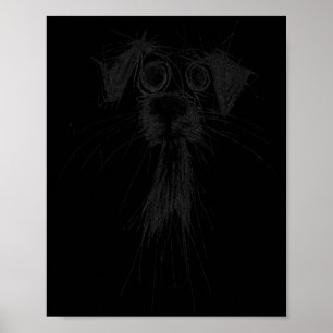 Poster Amoureux des chiens Abstrait Scribble Art mignon C
