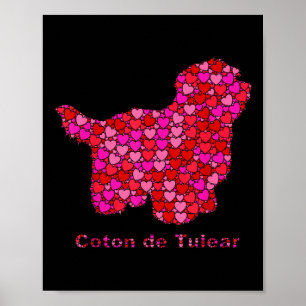 Poster Amoureux des chiens du Coeur Rouge rose Valentines