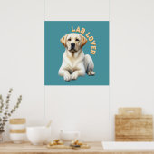 Poster Amoureux des chiens Labrador Retriever (Cuisine)