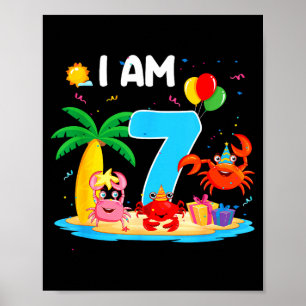 Poster amoureux des crabes de 7 ans thème crabe 7ème plag