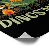 Poster Amoureux des dinosaures de camping S'more drôle de (Coin)