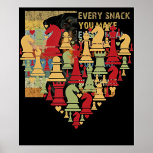 Poster Amoureux des échecs J'Aime Vraiment Jouer Aux Éc