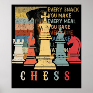 Poster Amoureux des échecs   Jeu d'échecs Checkmate Cadea