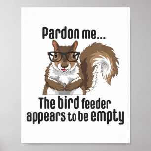 Poster Amoureux des écureuils mignons pardonnez-moi la ma