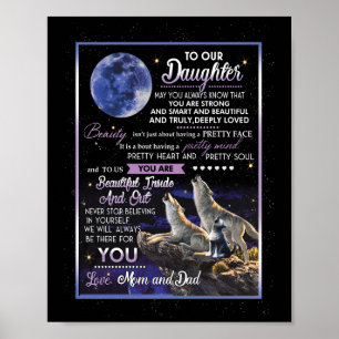 Poster Amoureux des filles  À Notre Fille Aime Maman Et P