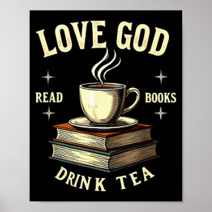 Poster Amoureux des livres chrétiens Aime Dieu Lire des l
