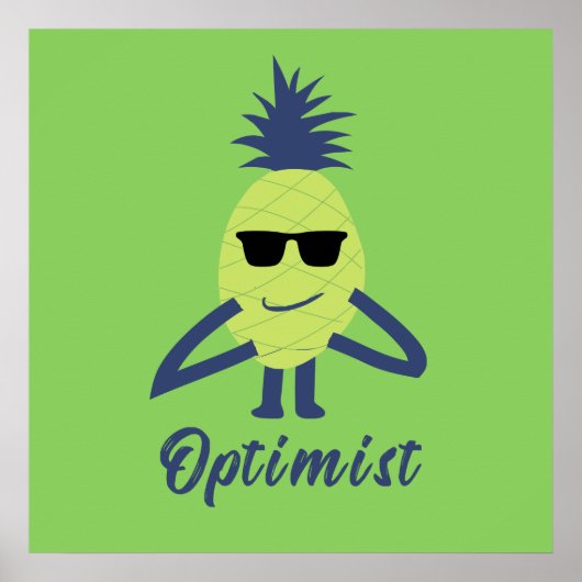 Poster amoureux drôle d'ananas (Devant)