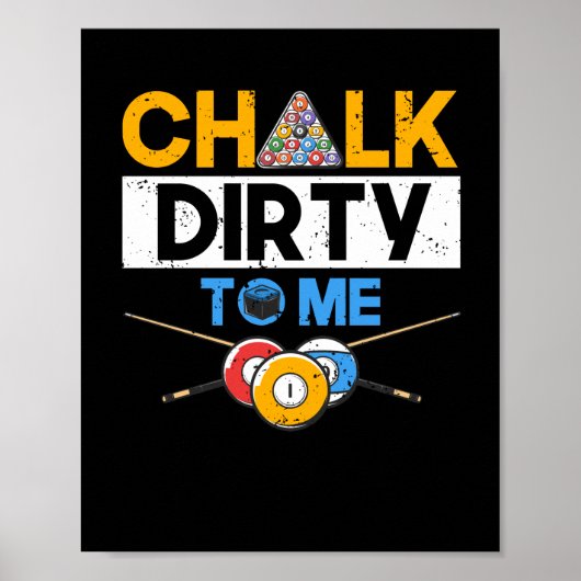 Poster Amoureux du billard de 8 balles (Devant)