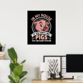 Poster Amoureux du cochon de campagne amusant (Bureau à domicile)