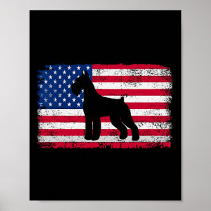 Poster Amoureux du Schnauzer Standard 4 juillet Patriotiq