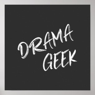 Poster Amoureux du Théâtre Geek Citation Noir Blanc