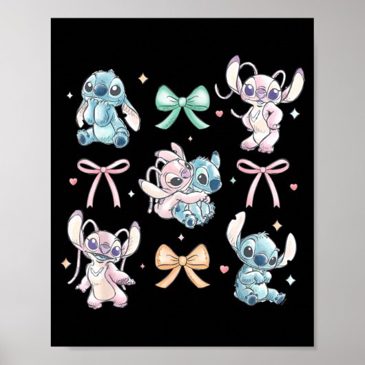 Poster &amp; Angel Coquette Style Bows Valentine's Day  (Devant)