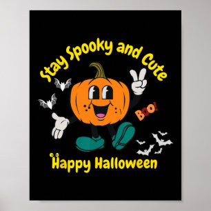 Poster & ; mignon Citrouille Halloween