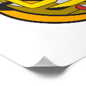 Poster Ampel - Yellow Cyberpunk Géométrique Abstrait (Coin)