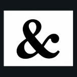 Poster Ampersand Frameable 8" x 10"<br><div class="desc">Ce symbole populaire,  l'esperluette,  fait une déclaration audacieuse et à la mode pour votre maison ou mur de bureau. Personnalisez les couleurs pour mettre en valeur votre décor. Ajoutez un cadre pour un look haut de gamme.</div>