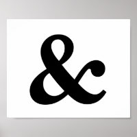 Poster Ampersand Frameable 8" x 10"