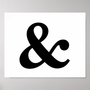Poster Ampersand Frameable 8" x 10"