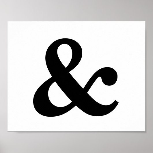 Poster Ampersand Frameable 8" x 10" (Devant)