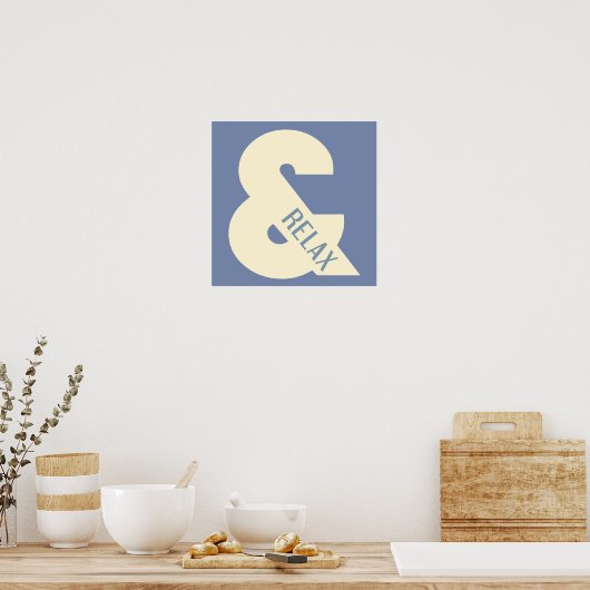 Poster Ampersand Relax Minimalist (Cuisine)