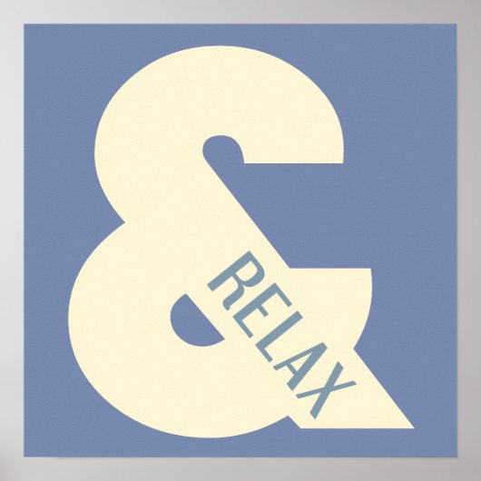 Poster Ampersand Relax Minimalist (Devant)