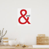 Poster Ampersand rouge (Cuisine)
