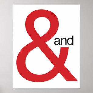 Poster Ampersand rouge