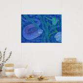 Poster Amphibien et Poisson King, imaginaire art, Sous-ma (Cuisine)