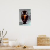 Poster Amphora à silhouette rouge (Cuisine)