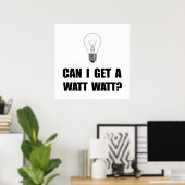 Poster Ampoule Watt Watt (Bureau à domicile)