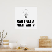 Poster Ampoule Watt Watt (Cuisine)