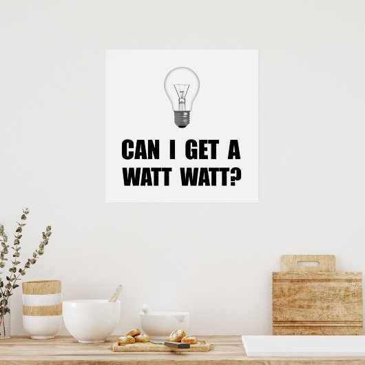 Poster Ampoule Watt Watt (Cuisine)
