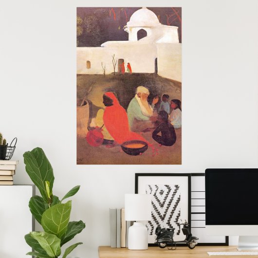 Poster Amrita Sher-Gil - Ancienne conteuse, art (Bureau à domicile)